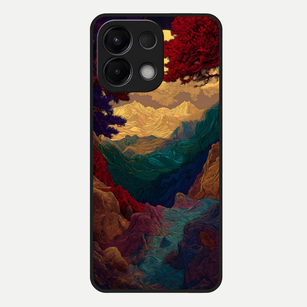  Mystic Valley Light Glass Case For Oppo K13 5G back cover – full design glossy printed glass finish
