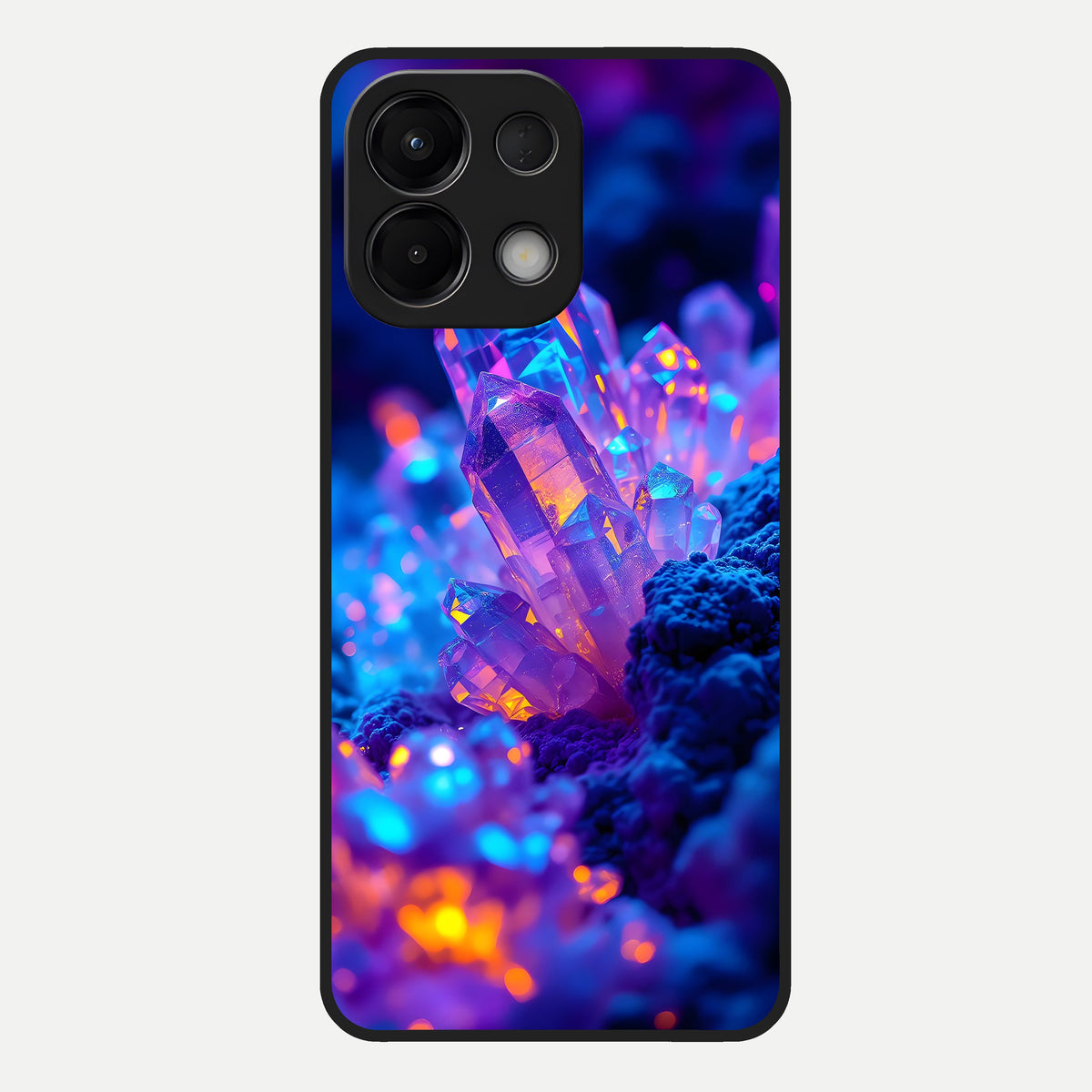  Neon Aura Shards Glass Case For Oppo K13 5G back cover – full design glossy printed glass finish