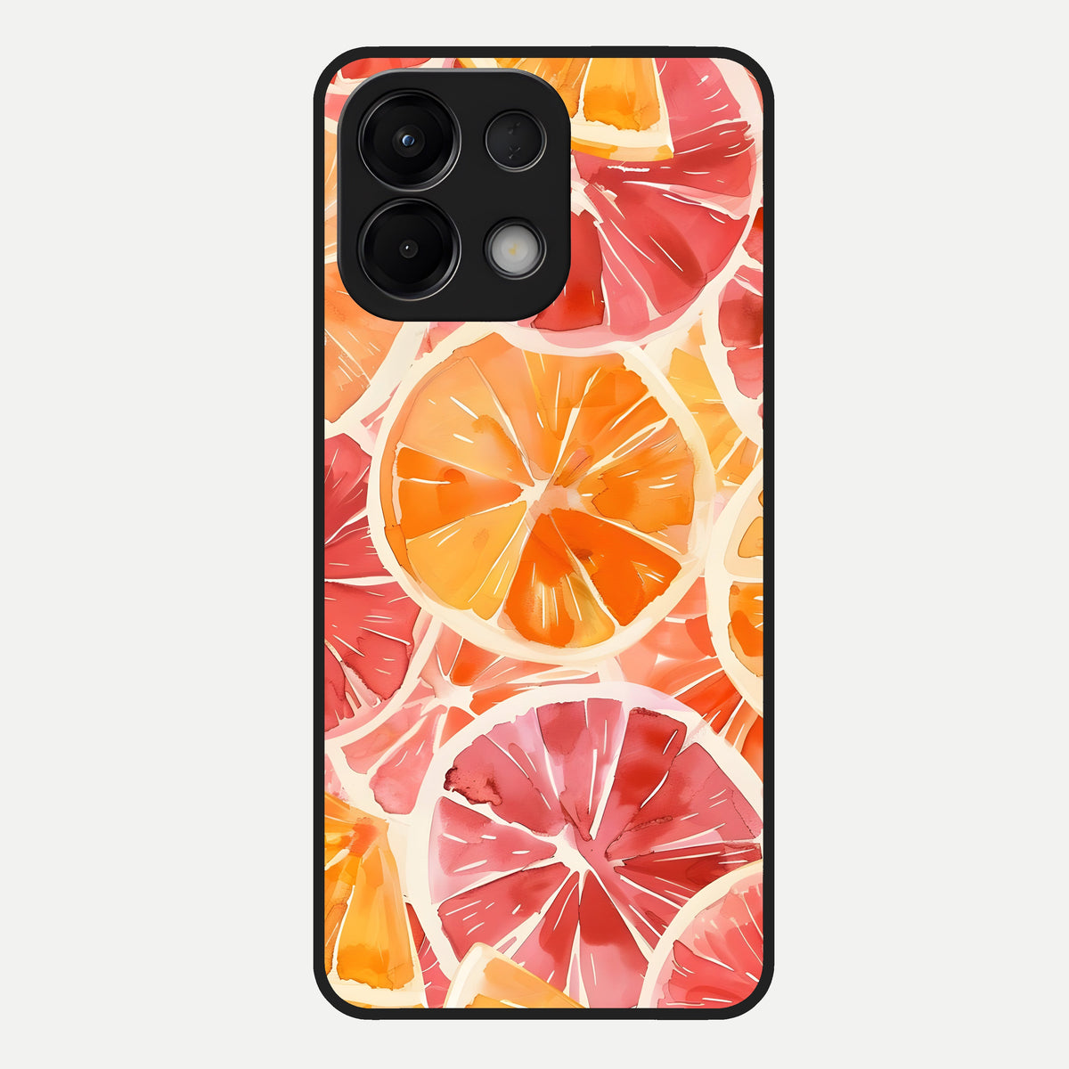  Orange Fruits Pattern Glass Case For Oppo K13 5G back cover – full design glossy printed glass finish