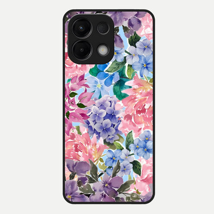  Pastel Floral Mix Glass Case For Oppo K13 5G back cover – full design glossy printed glass finish