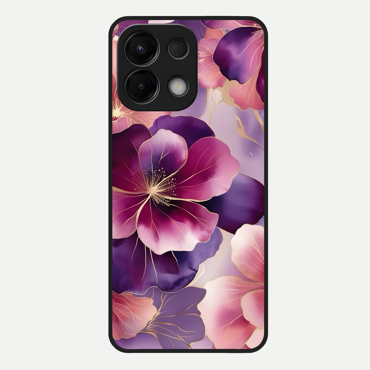  Pink Bouquet Florals Glass Case For Oppo K13 5G back cover – full design glossy printed glass finish