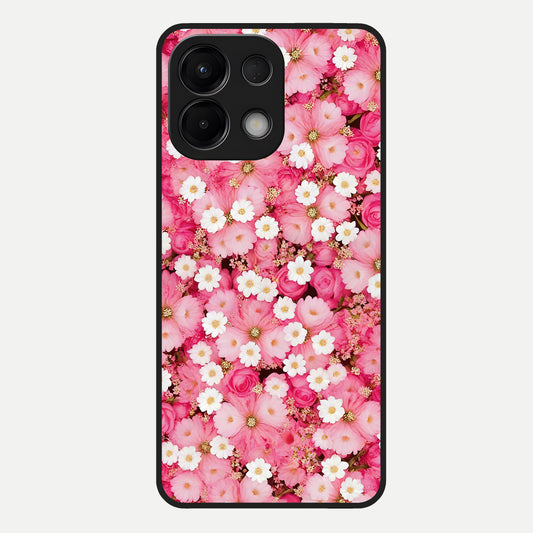  Pink Daisy Bliss Glass Case For Oppo K13 5G back cover – full design glossy printed glass finish