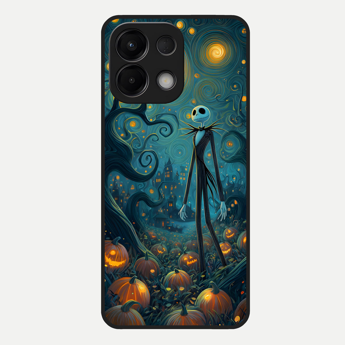  Pumpkin Moon Night Glass Case For Oppo K13 5G back cover – full design glossy printed glass finish