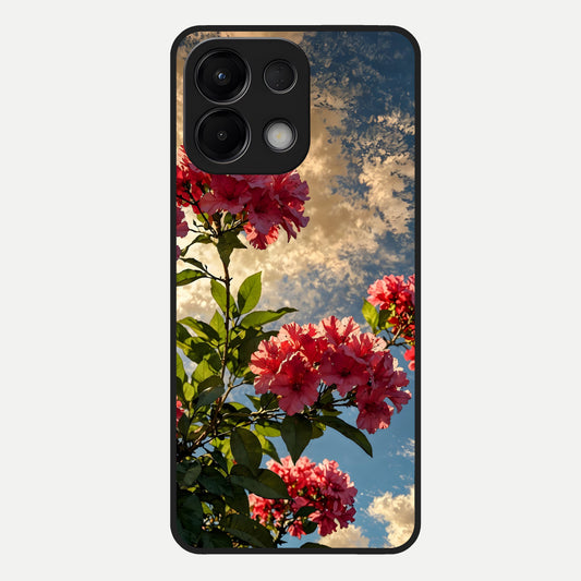  Red Bloom Skies Glass Case For Oppo K13 5G back cover – full design glossy printed glass finish