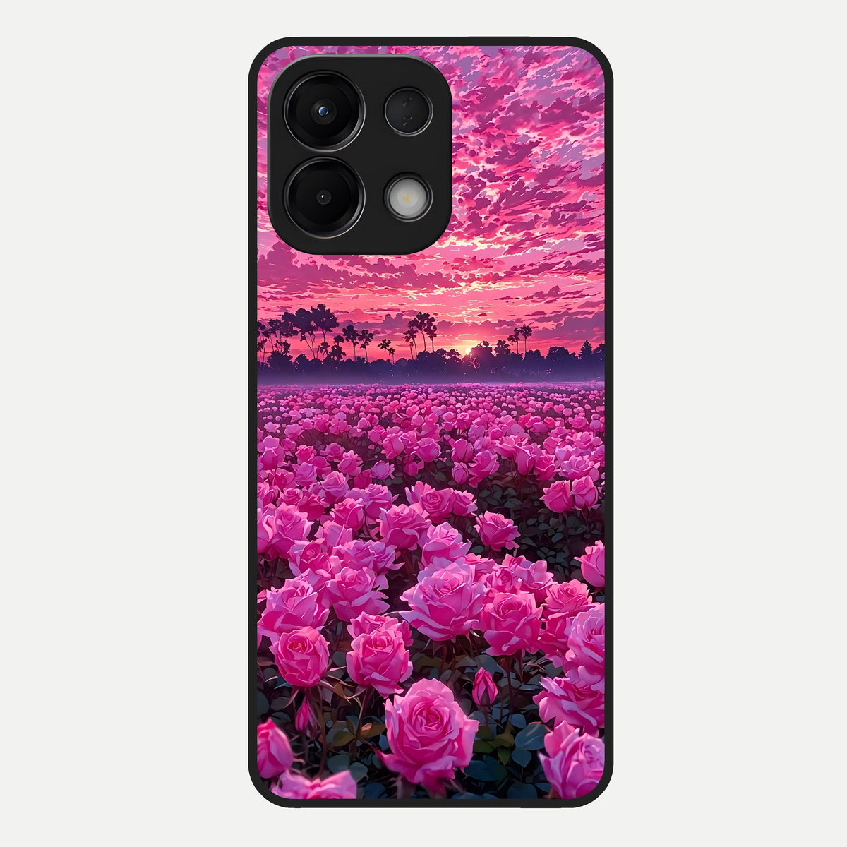  Rose Sunset Valley Glass Case For Oppo K13 5G back cover – full design glossy printed glass finish