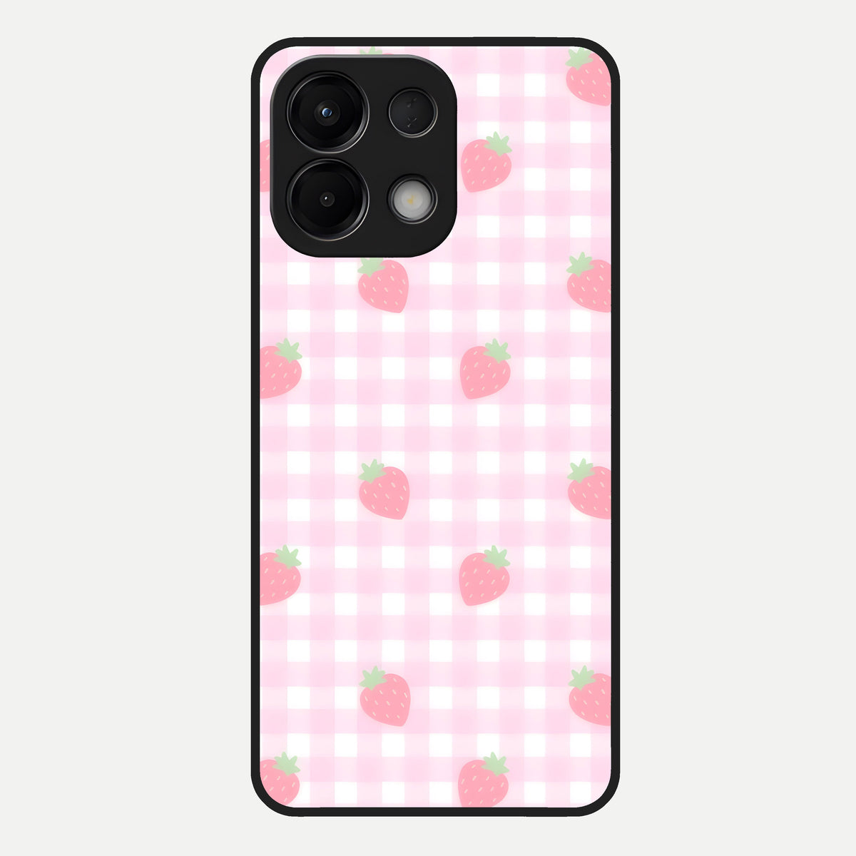  Strawberry Picnic Love Glass Case For Oppo K13 5G back cover – full design glossy printed glass finish