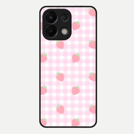  Strawberry Picnic Love Glass Case For Oppo K13 5G back cover – full design glossy printed glass finish
