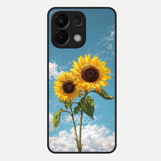  Sunlit Daisy Glow Glass Case For Oppo K13 5G back cover – full design glossy printed glass finish
