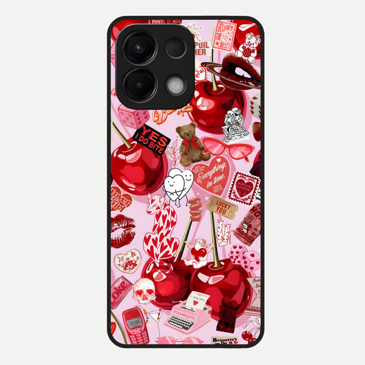  Sweet Cherry Chaos Glass Case For Oppo K13 5G back cover – full design glossy printed glass finish