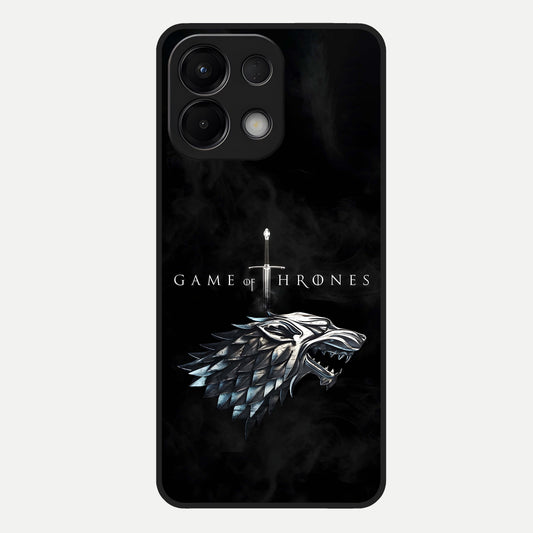  Throne Wolf Legacy Glass Case For Oppo K13 5G back cover – full design glossy printed glass finish