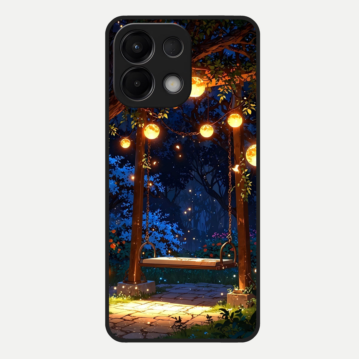  Twilight Garden Swing Glass Case For Oppo K13 5G back cover – full design glossy printed glass finish