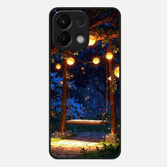  Twilight Garden Swing Glass Case For Oppo K13 5G back cover – full design glossy printed glass finish