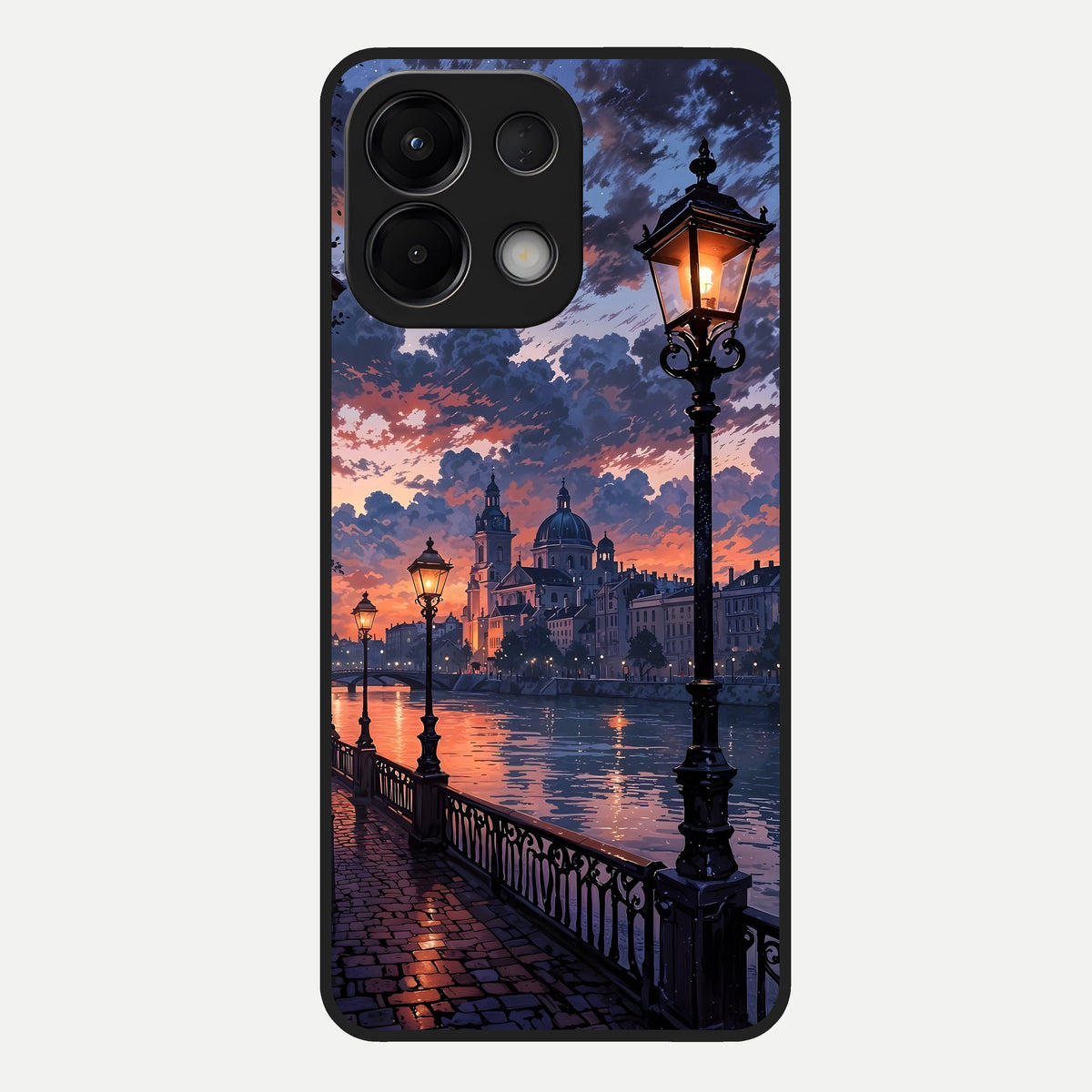  Twilight River Lights Glass Case For Oppo K13 5G back cover – full design glossy printed glass finish