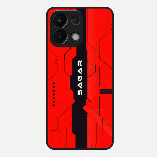  Voltage Rise CYBERPUNK Custom Name Glass Case For Oppo K13 5G back cover – personalized glossy printed glass finish