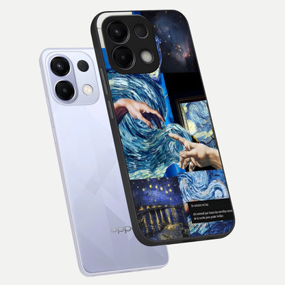  Aesthetic Vando Hands phone case For Oppo K13 5G showing premium glass back cover with detailed artwork
