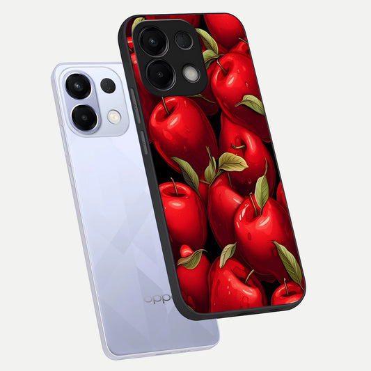  Apple Pattern phone case For Oppo K13 5G showing premium glass back cover with detailed artwork