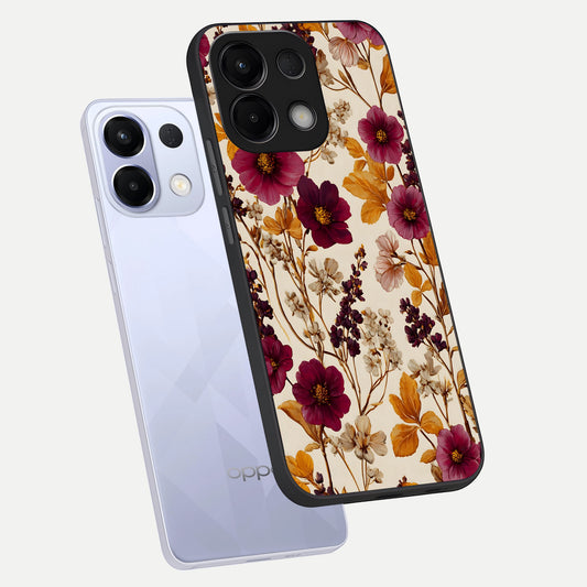  Autumn Wine Bloom phone case For Oppo K13 5G showing premium glass back cover with detailed artwork