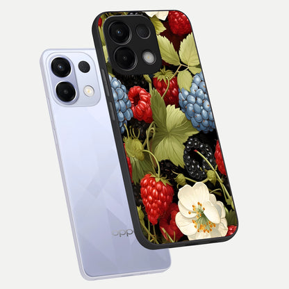  Berry Bloom Charm phone case For Oppo K13 5G showing premium glass back cover with detailed artwork