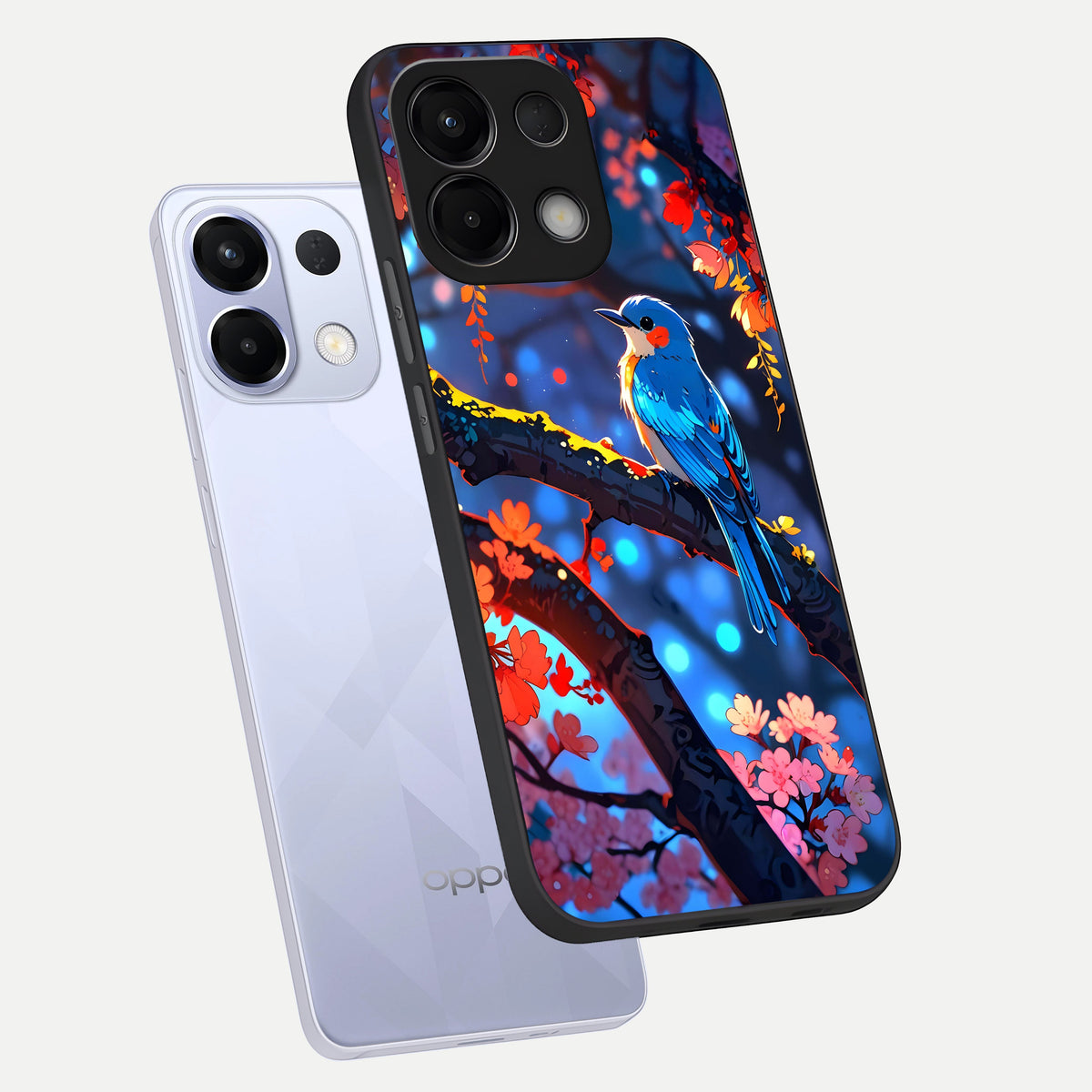  Blooming Water Drift phone case For Oppo K13 5G showing premium glass back cover with detailed artwork