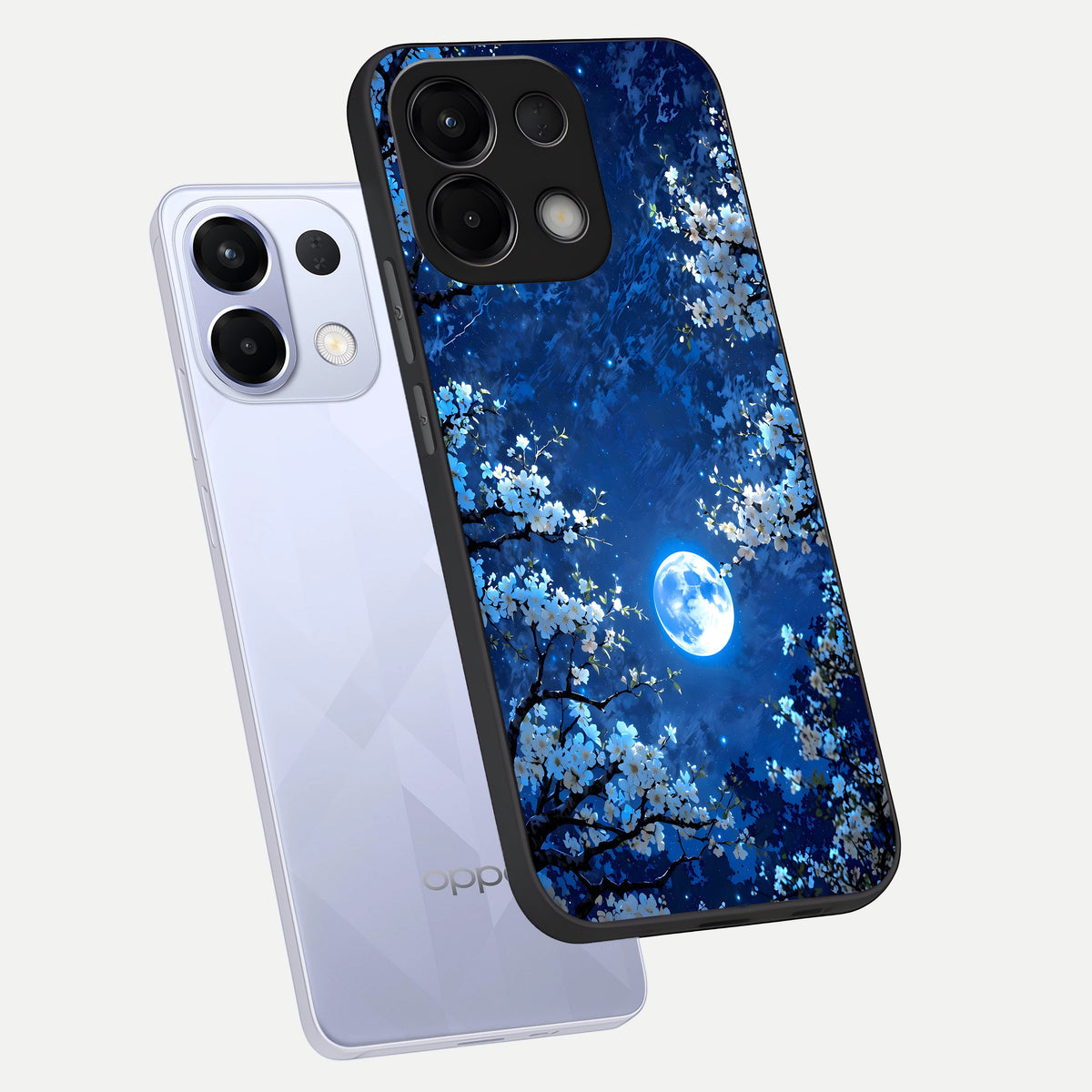  Blossom Moonlight Sky phone case For Oppo K13 5G showing premium glass back cover with detailed artwork