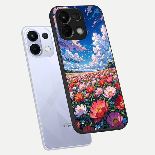  Blossom Sky Field phone case For Oppo K13 5G showing premium glass back cover with detailed artwork