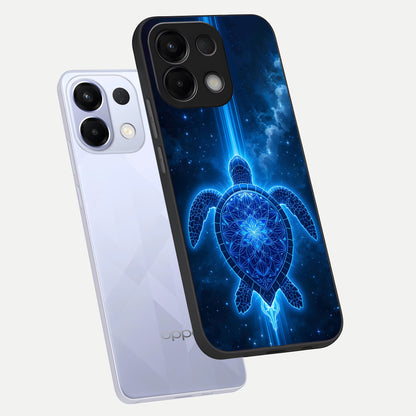  Blue Galaxy Turtle phone case For Oppo K13 5G showing premium glass back cover with detailed artwork