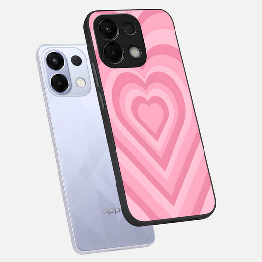  Blush Heart Waves phone case For Oppo K13 5G showing premium glass back cover with detailed artwork