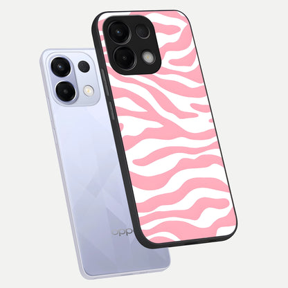  Blush Zebra Flow phone case For Oppo K13 5G showing premium glass back cover with detailed artwork