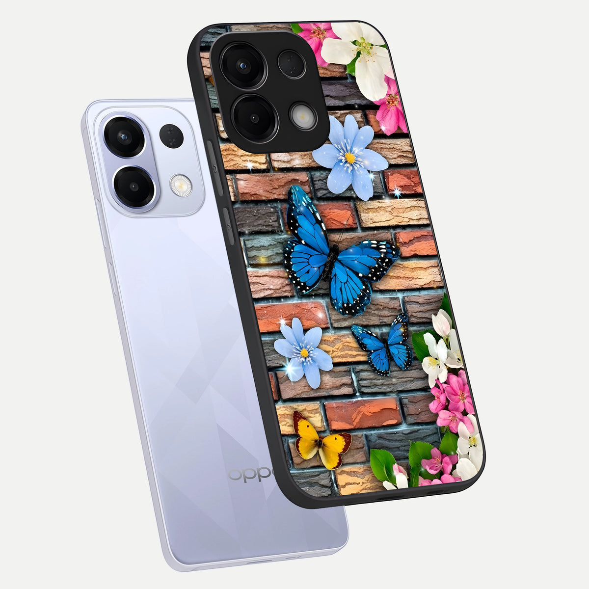  Brick Bloom Flight phone case For Oppo K13 5G showing premium glass back cover with detailed artwork