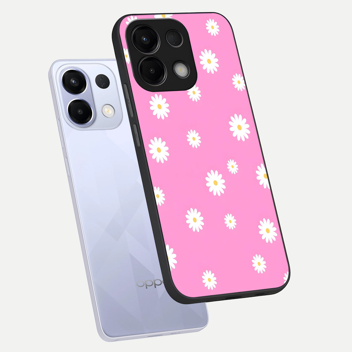  Bubblegum Daisy Pop phone case For Oppo K13 5G showing premium glass back cover with detailed artwork