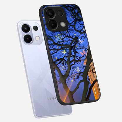  Butterfly Night Magic phone case For Oppo K13 5G showing premium glass back cover with detailed artwork