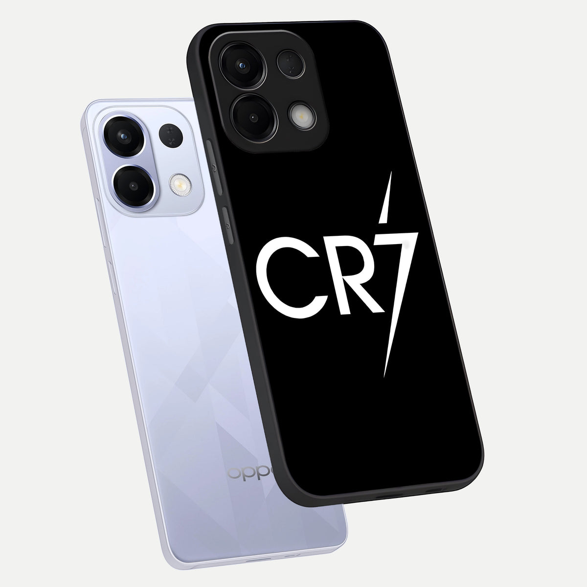  CR7 Elite Strike phone case For Oppo K13 5G showing premium glass back cover with detailed artwork