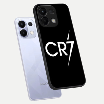  CR7 Elite Strike phone case For Oppo K13 5G showing premium glass back cover with detailed artwork