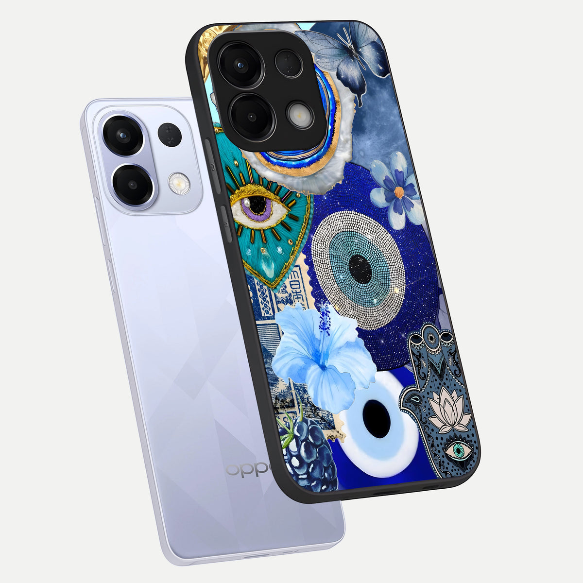  Celestial Blue Vision phone case For Oppo K13 5G showing premium glass back cover with detailed artwork