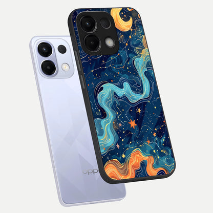  Celestial Dream Flow phone case For Oppo K13 5G showing premium glass back cover with detailed artwork