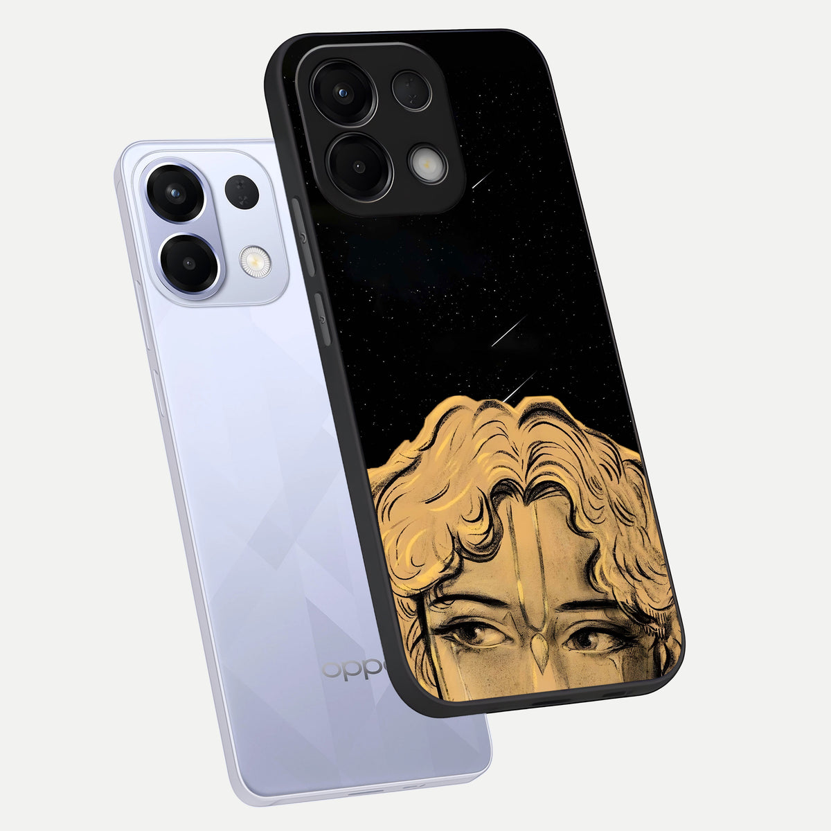  Celestial Gods Plan phone case For Oppo K13 5G showing premium glass back cover with detailed artwork