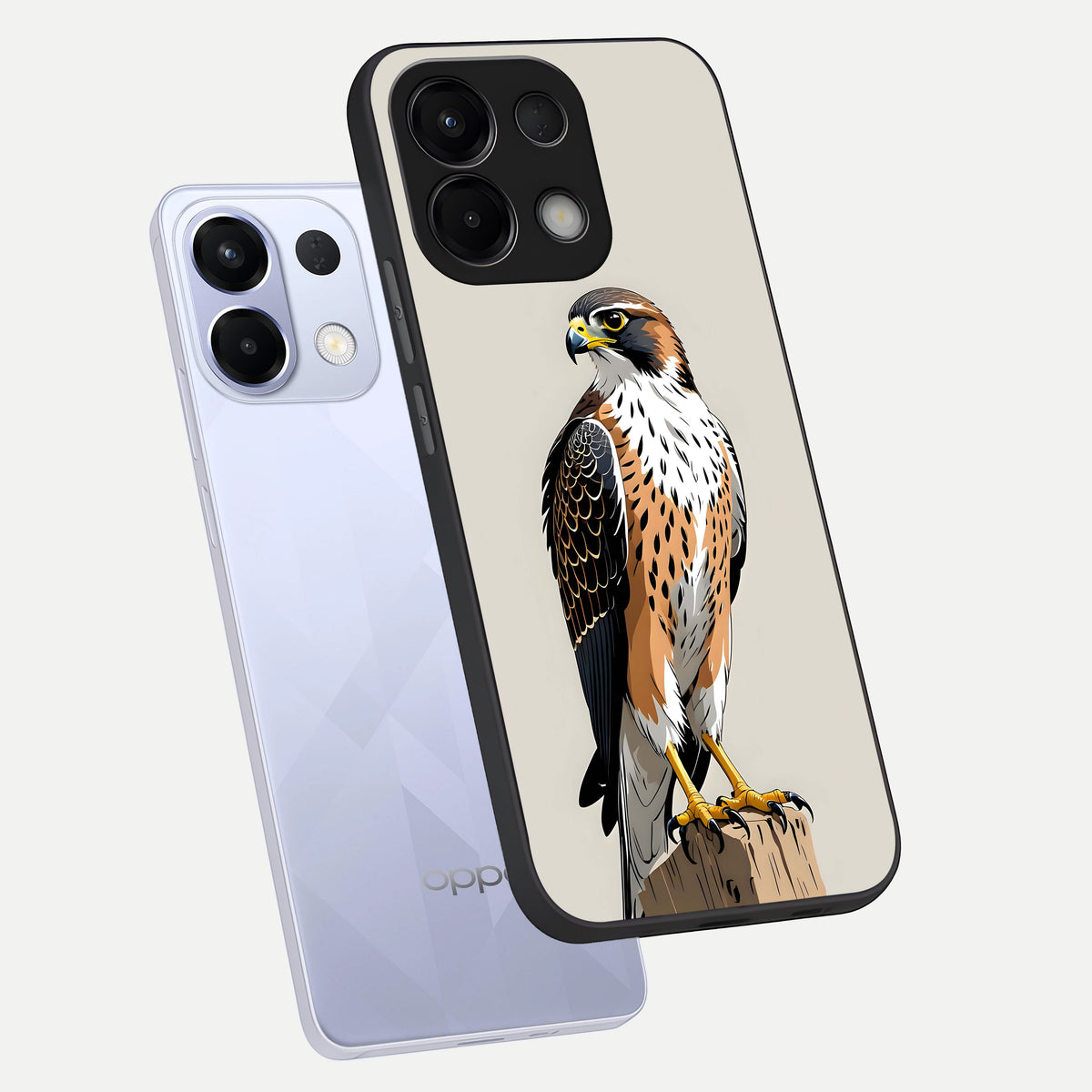  Clever Eagle phone case For Oppo K13 5G showing premium glass back cover with detailed artwork