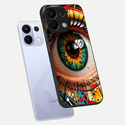  Colorful Eye phone case For Oppo K13 5G showing premium glass back cover with detailed artwork