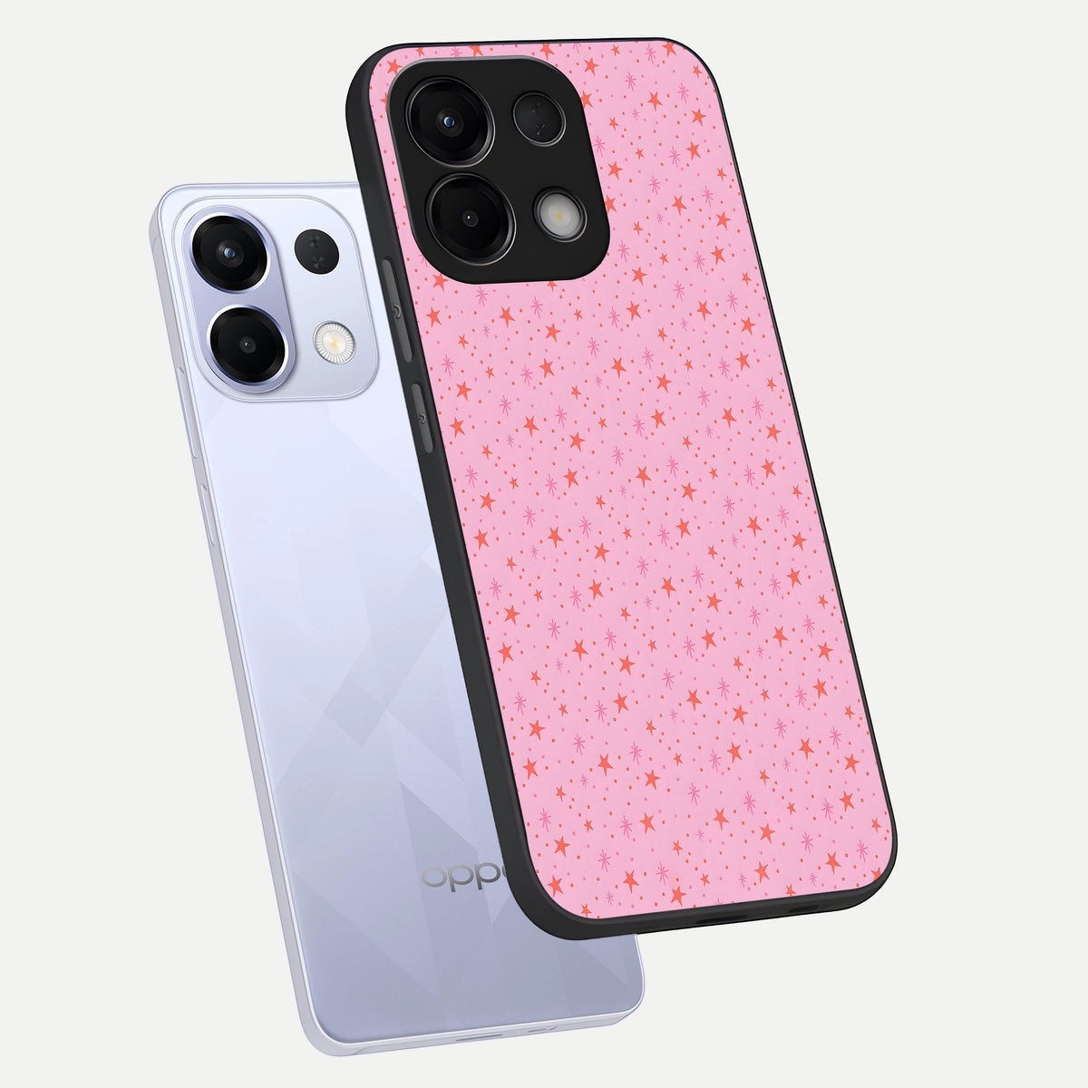  Cosmic Pink Sparkle phone case For Oppo K13 5G showing premium glass back cover with detailed artwork