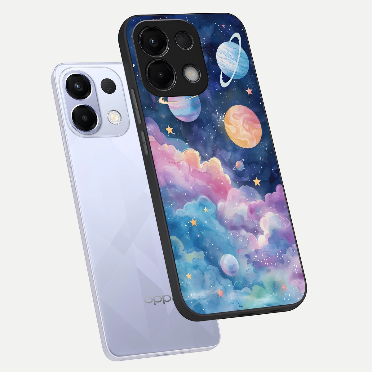  Cosmic Planet Dreams phone case For Oppo K13 5G showing premium glass back cover with detailed artwork