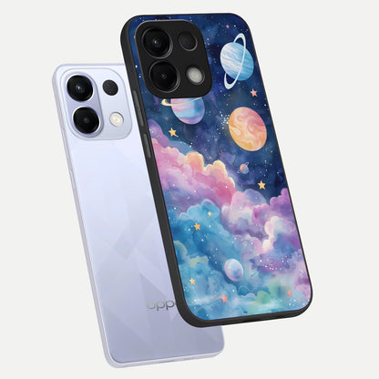  Cosmic Planet Dreams phone case For Oppo K13 5G showing premium glass back cover with detailed artwork