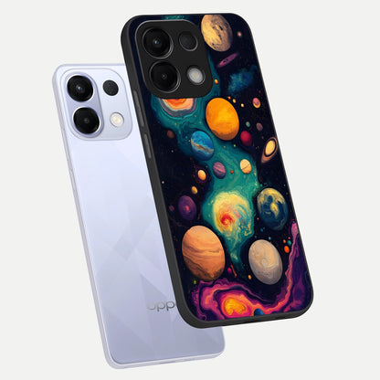  Cosmic Planet Journey phone case For Oppo K13 5G showing premium glass back cover with detailed artwork