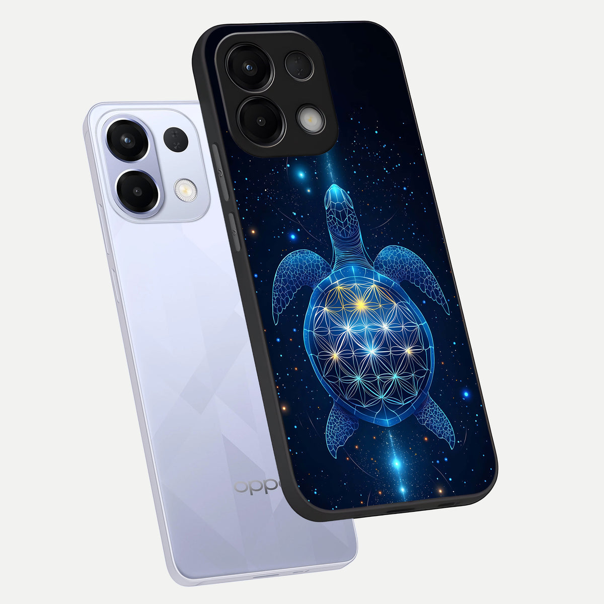  Crimson Blue Turtle phone case For Oppo K13 5G showing premium glass back cover with detailed artwork