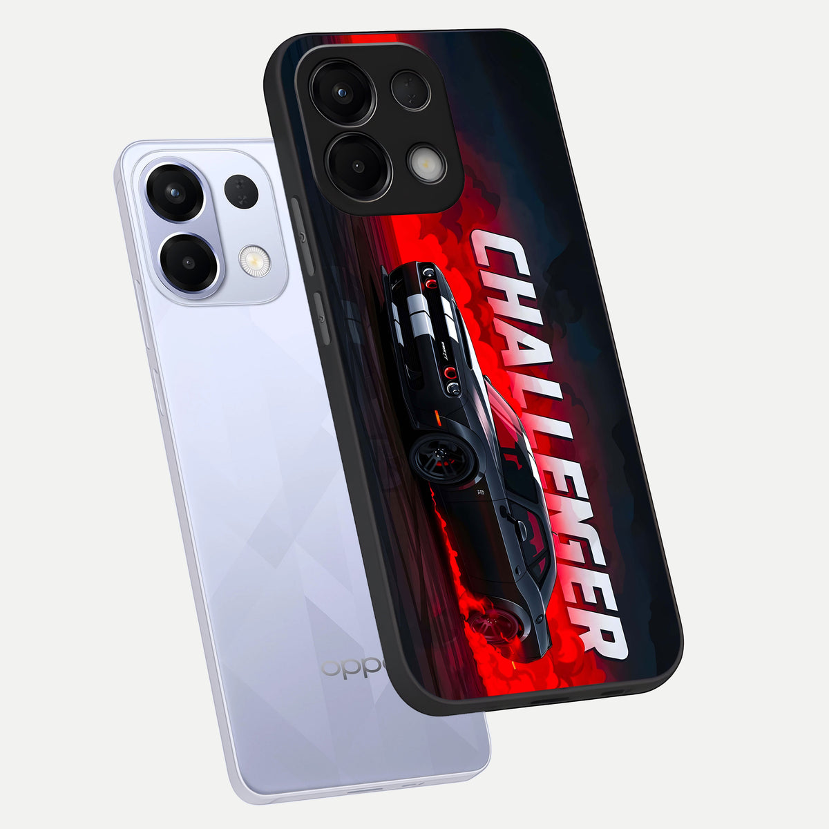  Crimson Challenger Fury phone case For Oppo K13 5G showing premium glass back cover with detailed artwork
