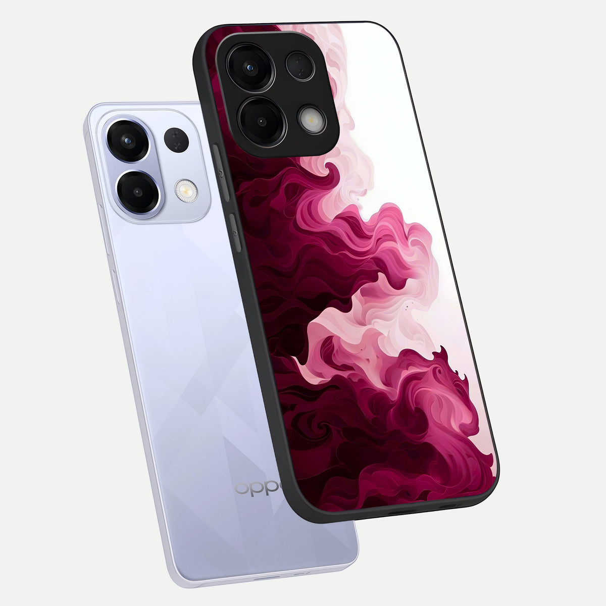  Crimson Wave Flow phone case For Oppo K13 5G showing premium glass back cover with detailed artwork