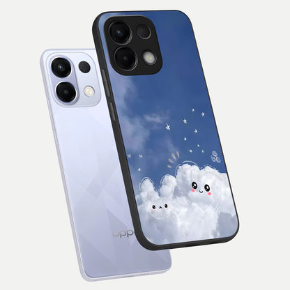  Cute Blossom Cloud phone case For Oppo K13 5G showing premium glass back cover with detailed artwork
