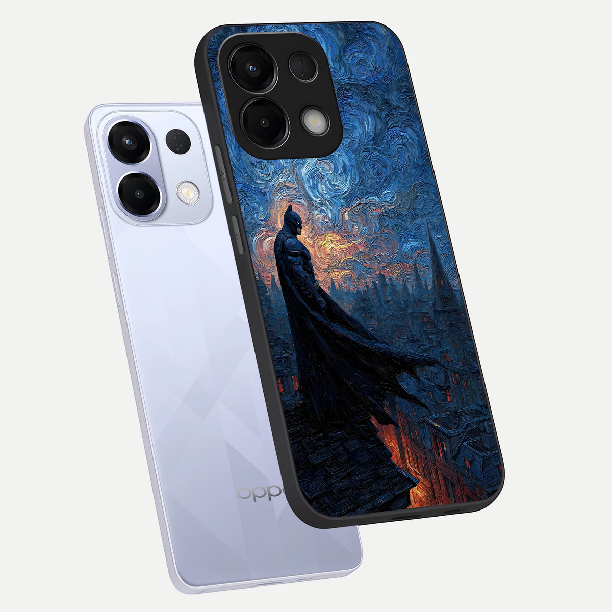  Dark Knight Dusk phone case For Oppo K13 5G showing premium glass back cover with detailed artwork