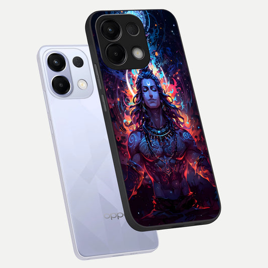  Divine Fire Shiv phone case For Oppo K13 5G showing premium glass back cover with detailed artwork