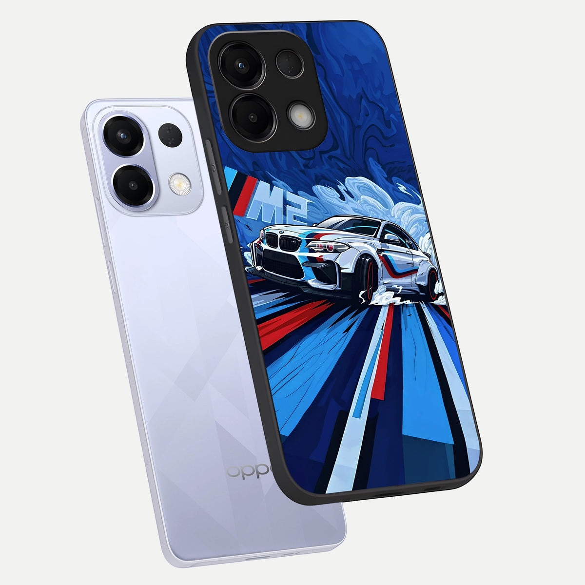  Drift Power Rush phone case For Oppo K13 5G showing premium glass back cover with detailed artwork