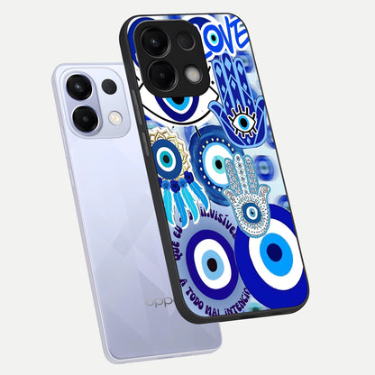  Evil Eyes Dream phone case For Oppo K13 5G showing premium glass back cover with detailed artwork